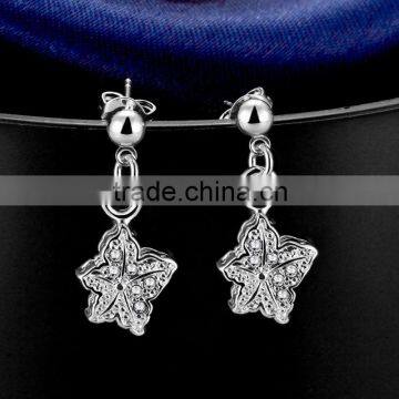 SPE020 Cooper Alloy Jewelry Purple Zircon Stud Earring photo-6