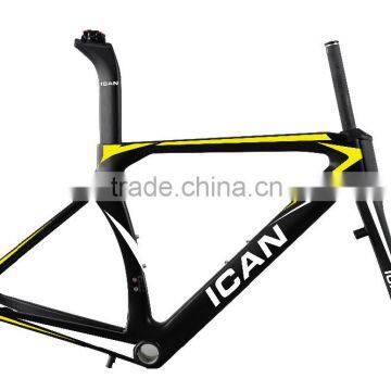 2016 new trend carbon road bike frame aerodynamic racing bicycle frameset AERO004