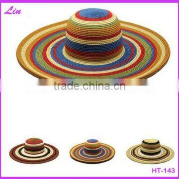 colorful wholesale straw beach hat
