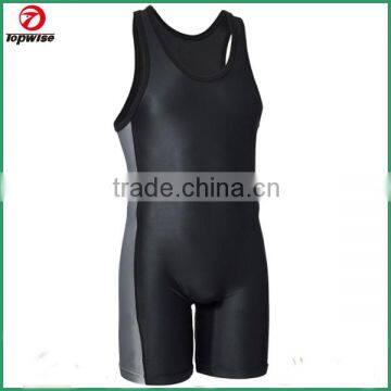 Durable flat lock stitching Compression Gear Wrestling Singlet