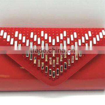 PU with rhinestone evening bag