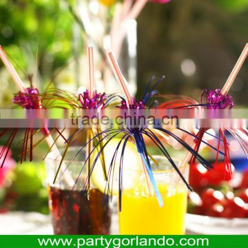 Hot selling plastic party kingdom palm drinking cocktail decorative straws