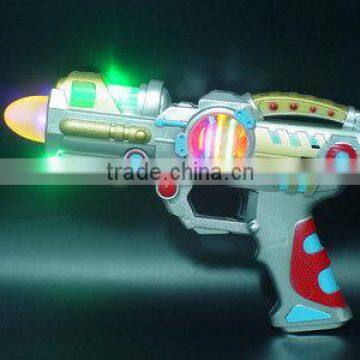 flashing space gun with music