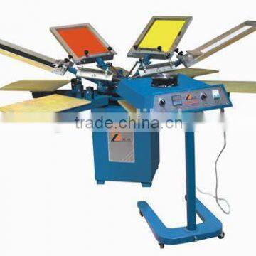 6 color 6 station manual t-shirt screen printing machine