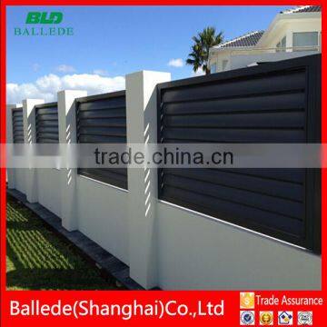 fixed oval blade aluminum louver fence