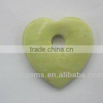 Wholesale 35x 6mm Lemon Stone heart shape pendant