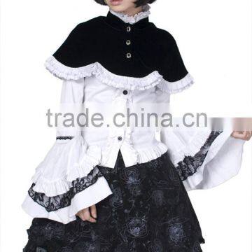 LY-018 unique black and white lolita Janpanese cosplay sweet grils shawl