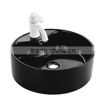 Made in china black colored wash basin/bathroom sink design(BSJ-A8445 Black)