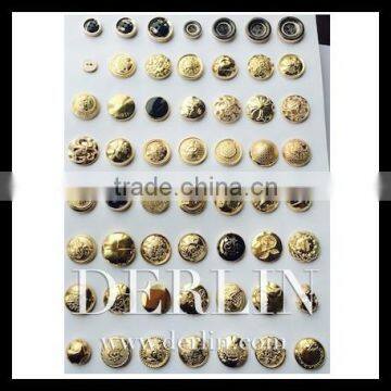 2015 Garment Clothing Fashion Gold Brass Metal Shank Button photo-3