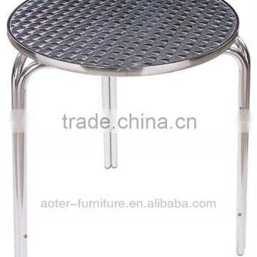 Outdoor furniture stainless steel round coffee dining table