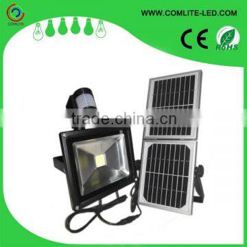 20W solar LED flood light with PIR motion sensor