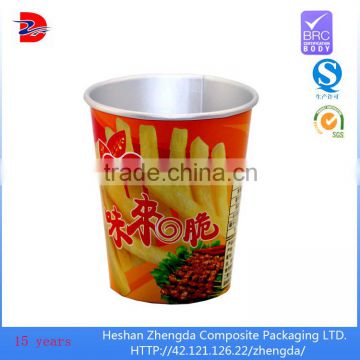 disposable food aluminum foil with lid paper cup for paper backed