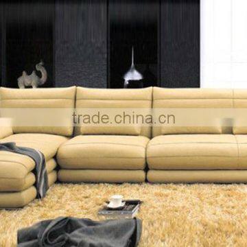 2013 European Design Sectional Corner Sofa, Full Aniline leather Sofa restaurant design sofa 9079-14