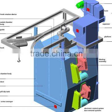 Welding Parts Hook Type Deflashing and Cleaning Sand Blasting Machine