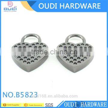 Heart Shape Lock Promotional Bag Decoration Padlock Bag Accessories For Handbag Lock Decoration