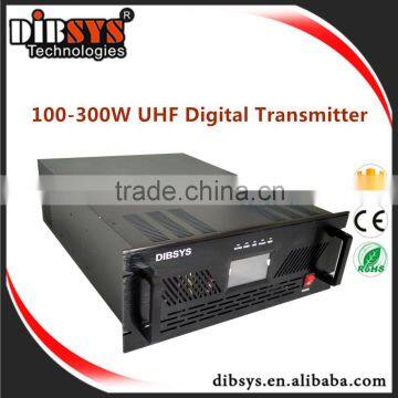 Air-Cooled Anti Interference UHF Terrestrial TV broadcast Transmitter 200W/300W 80MHz with digital tv antenna