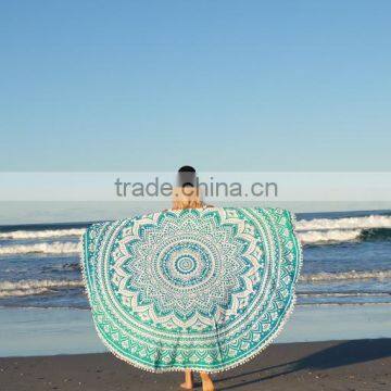 Indian Hippie Cotton Tapestry Handmade Dorm Decor Mandala Roundie Beach Throw Round Yoga Mat