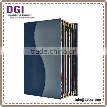 Menu Printing Hotel Used Display Restaurant Menu Holder Leather Menu Cover