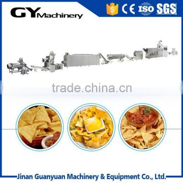 Auto doritos triangle chip snack production line/fried snack chips machine