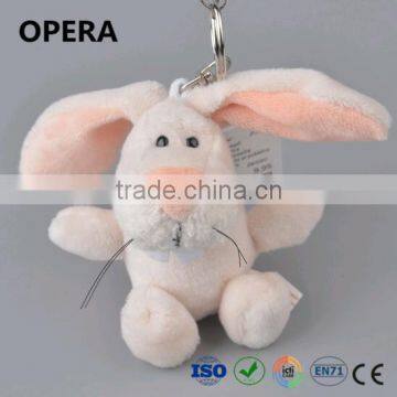 popular soft plush animal rabbit bunny custom keychain keyring