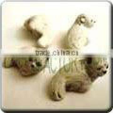 Ceramic small animal shape bead - Cute little White Seal