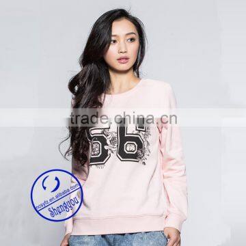 Custom Womens Printed Pullover Casual Fleece Sweatshirts Wholesale Clothing