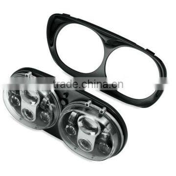 5-3/4" 5.75 Inch Dual LED Projection Daymaker Headlight For Harley Road Glide 2004-2013 Street Glide 6 Pcs Bulb photo-4