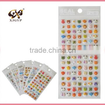 puffy sticker animal/kids cute puffy stickers/cartoon puffy sticker