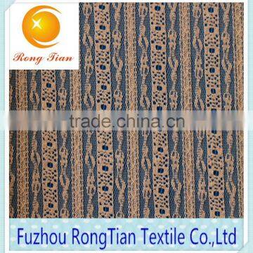 New design of high quality striped lace fabric for bathing suit