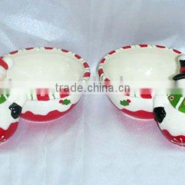 Christmas snowman ceramic gifts & crafts candy bowl