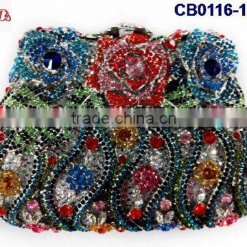 Multicolor and too beans/stones of shinning bag for weeding party CB0116-1