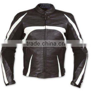 Cowhide Leather Motorbike Racing Jacket