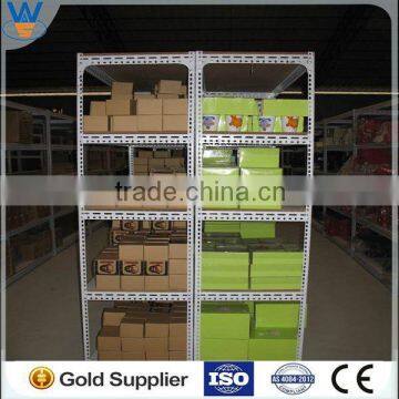 Light duty metal slotted angle steel rack