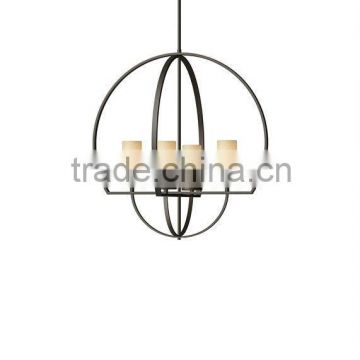 Metal bronze and glass shade pendant lamp/light decorative fixture