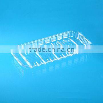 Bio-degradable disposable blister transparent PET plastic vegetable tray