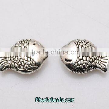 Wholesale Hot Sale Jewelry Accessories Fish Shaped Tibetan Silver Beads PB-BC034