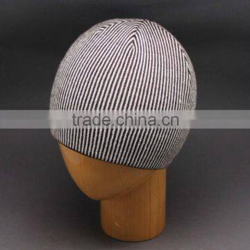 CUSTOM CHEAP 100% ACRYLIC STRIPPED BEANIE HATS FOR WOMEN AND MEN