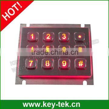 IP65 Vending Machine Stainless Steel Backlit Keypad photo-2