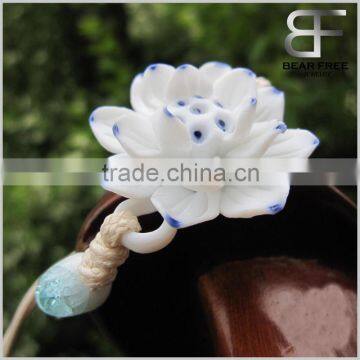 Wholesale Beautiful Ethnic Lotus Flower Ceramic Bracelet