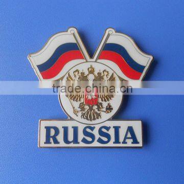 russian imperial eagle and flag Russia souvenir metal fridge magnet