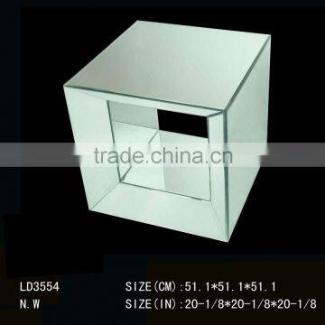 Cube Shape Coffee Table Clear Glass