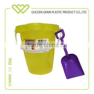 hot sales Kids promotional plastic 2pcs sand toys bucket with tool