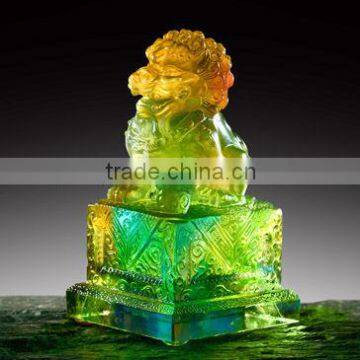 promotional coloured Glaze Auspicious lion Stamper for sale