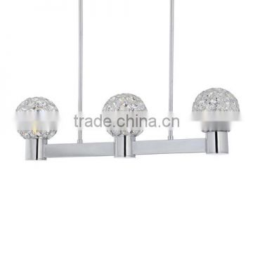 Modern indoor chrome crystal pendant lighting