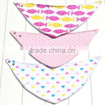 Baby Bib Double Layers New Cotton Toddle Scarf Baby Jersey Adjustable Bib photo-2
