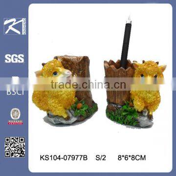 2015 new crafts brush pot of polyresin sheep shape