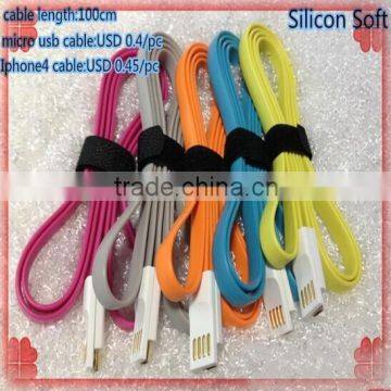 2015 New 1m Aluminum Metal Nylon Braided MFi USB Cable For i6