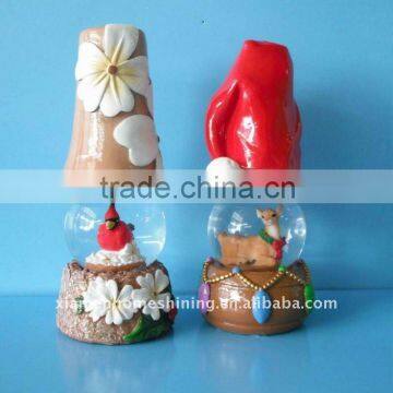 35mm cheap pepper and salt canned glass snow globe