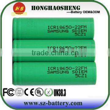 ORIGINAL brand 18650 battery samsung icr18650-22f 2200mah 18650 li ion battery