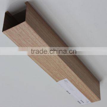 Shallow Wood Grain Aluminum Decorative Ceiling Panel U Aluminum Screen Ceiling Tiles photo-2